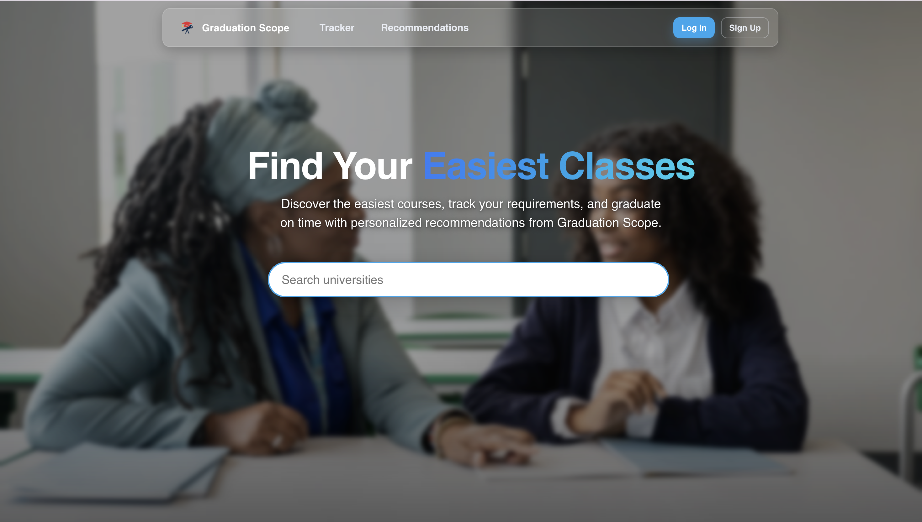 Graduation Scope homepage preview